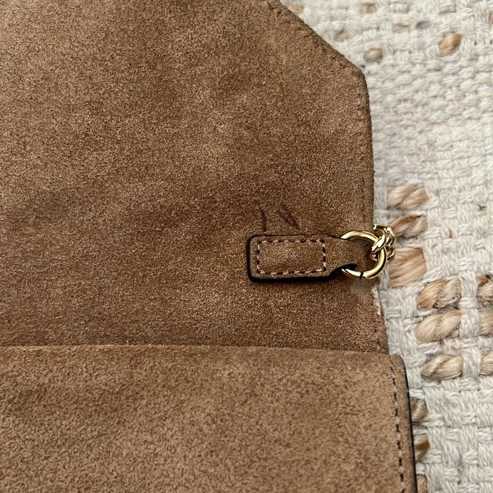 Banana Republic Italian Suede Accordian Bag